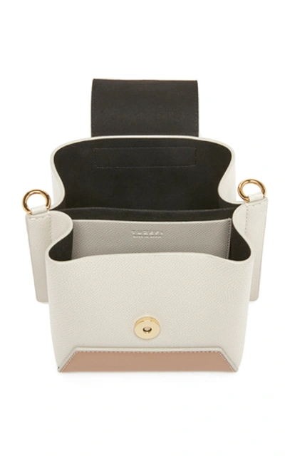 Shop Yuzefi Daria Two-tone Leather Shoulder Bag In White