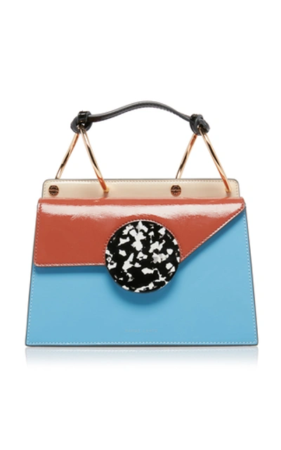 Shop Danse Lente Phoebe Bis Patent Leather Bag In Blue