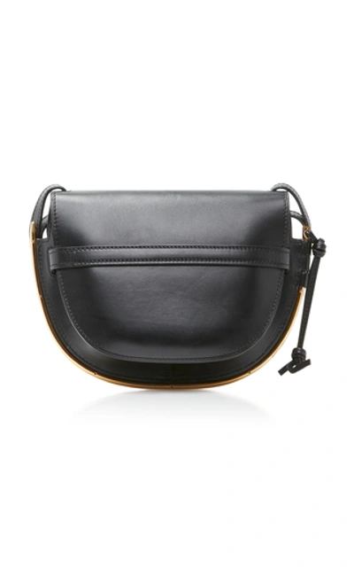 Shop Loewe Gate Small Leather Frame Bag In Black