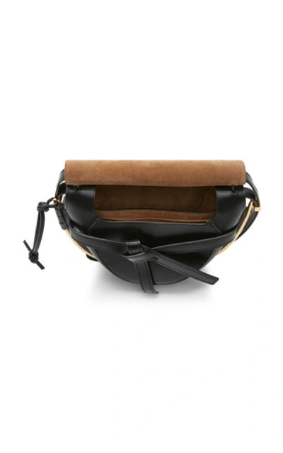 Shop Loewe Gate Small Leather Frame Bag In Black