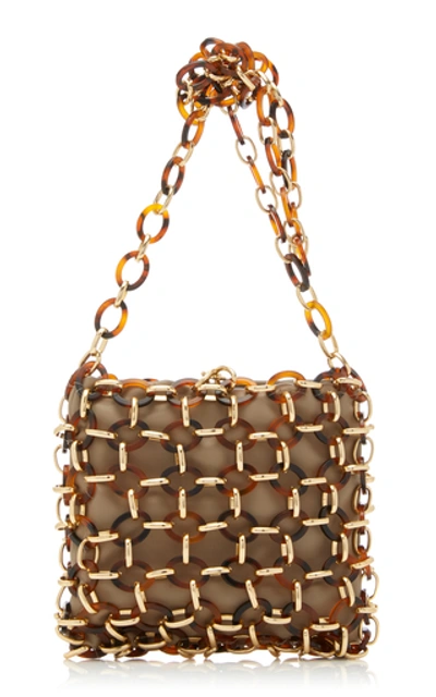 Shop Cult Gaia Natasha Gold-tone Acrylic Tote In Brown