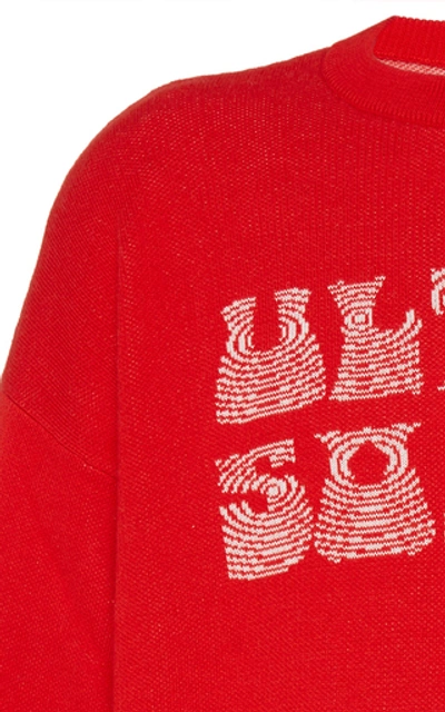 Shop Just Don Ultra Sound Printed Cotton-jersey Sweatshirt In Red