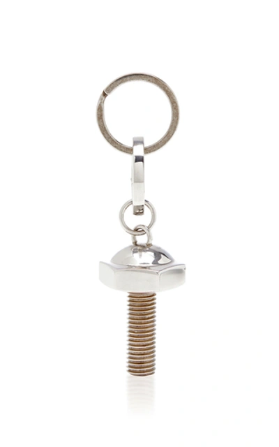 Shop Prada Screw Silver-tone Keychain