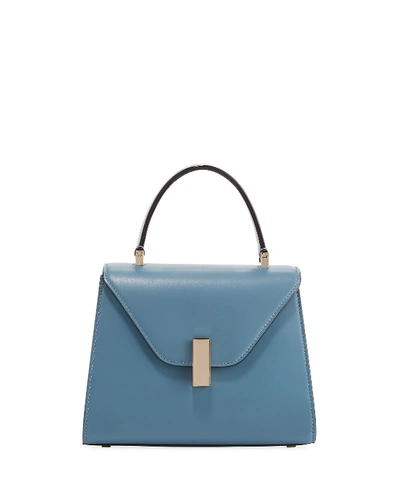 Shop Valextra Smooth Calf Mini Iside Top Handle Bag In Blue