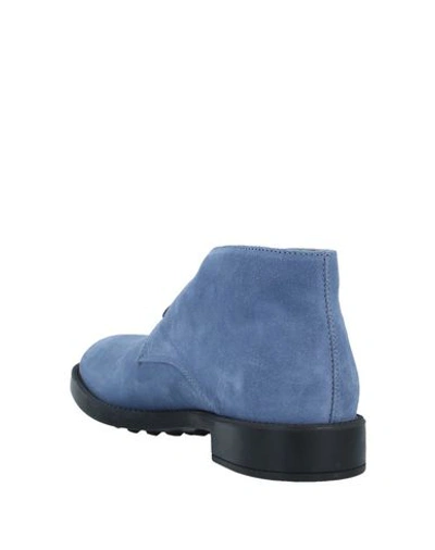 Shop Tod's Boots In Slate Blue