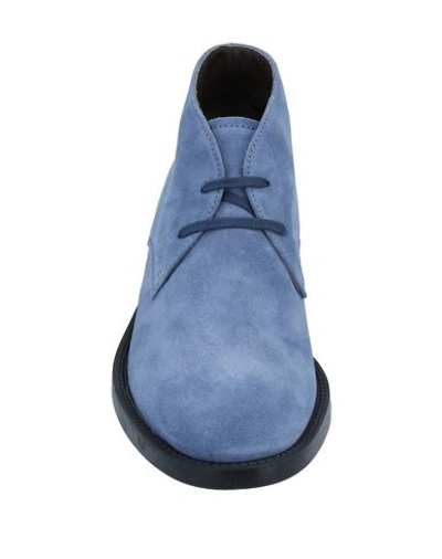 Shop Tod's Boots In Slate Blue