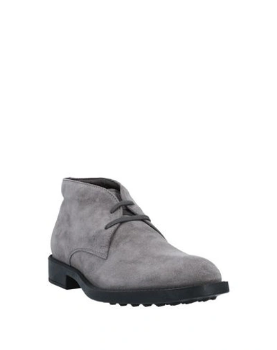 Shop Tod's Ankle Boots In Grey
