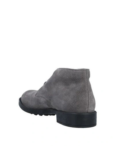 Shop Tod's Ankle Boots In Grey