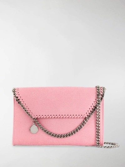 Shop Stella Mccartney Falabella Mini Shoulder Bag In Pink