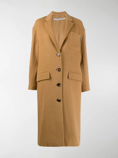 Shop Alexander Wang Single Breasted Coat In Neutrals