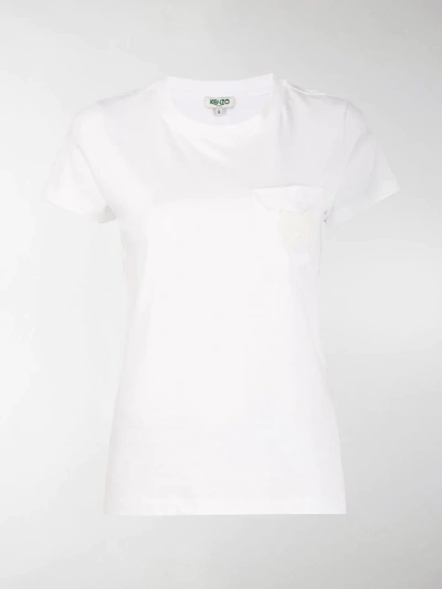 Shop Kenzo Tiger Patch T-shirt In White