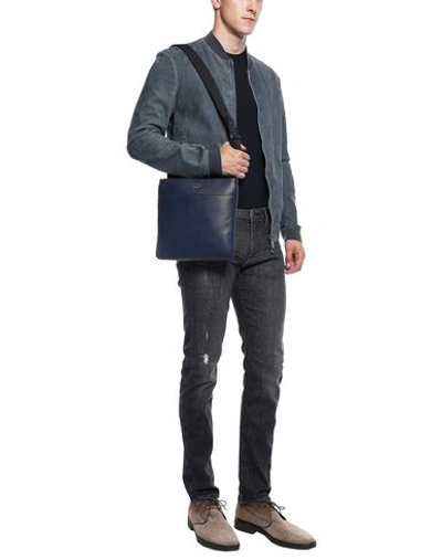 Shop Emporio Armani Cross-body Bags In Dark Blue
