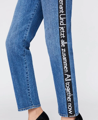 Shop Stella Mccartney Blue The Straight Leg