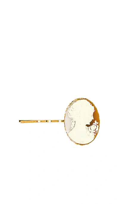 Shop Jennifer Behr Greta Cameo Bobby Pin In Coral