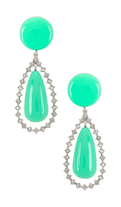 Shop Lele Sadoughi Crystal Teardrop Earrings In Green. In Pistachio