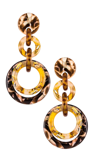 Shop Lele Sadoughi Loop De Loop Earrings In Brown. In Honey