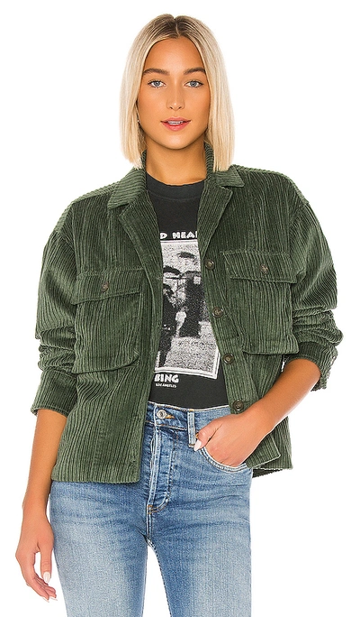 Shop Anine Bing Corduroy Jacket In Green