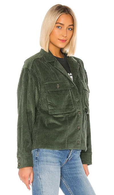 Shop Anine Bing Corduroy Jacket In Green