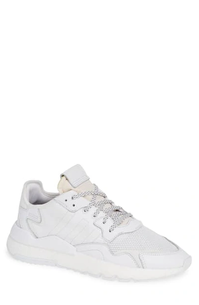 Shop Adidas Originals Nite Jogger Sneaker In Crystal White/ Grey One