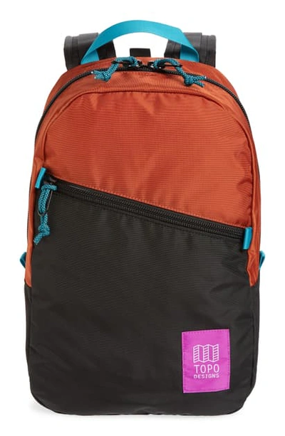 Shop Topo Designs Water Repellent Light Backpack In Clay/black