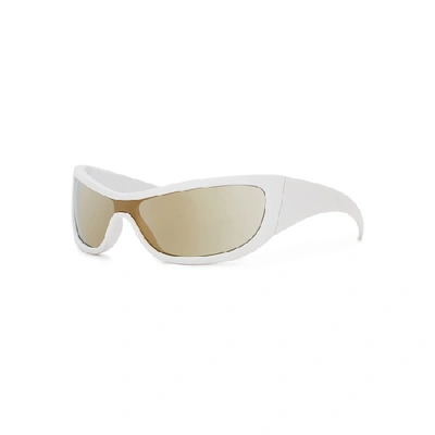 Shop Le Specs X Adam Selman The Monster Sunglasses In White