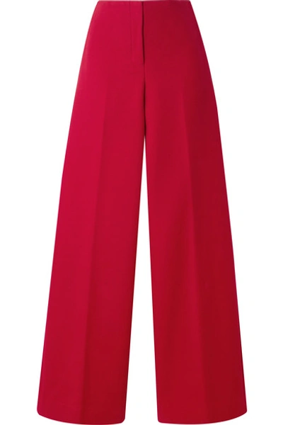 Shop Theory Cotton-twill Wide-leg Pants In Red
