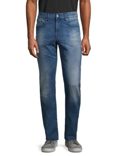 Shop 7 For All Mankind Luxe Performance Slim-fit Jeans In Blue