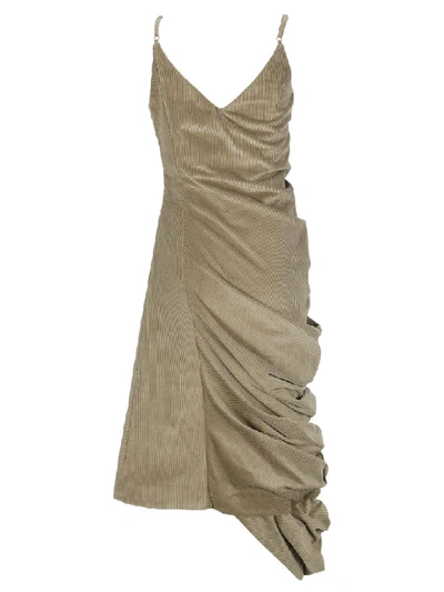 Shop Y/project Asymmetric Dress In Beige