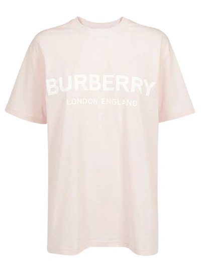 Shop Burberry T-shirt In Alabaster Pink