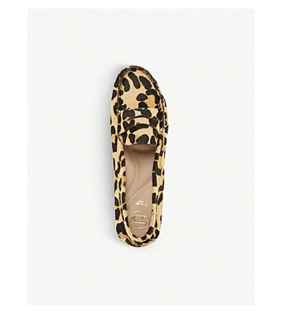 Shop Dune Grover Loafers In Leopard-print Leather