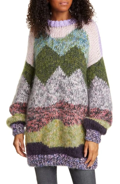 Shop Baum Und Pferdgarten Clarity Stripe Oversize Sweater In Wonderland Knit