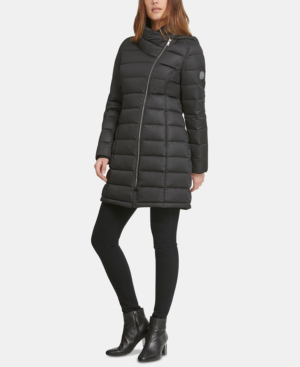 dkny hooded packable puffer coat