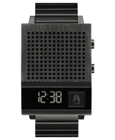 Shop Nixon Unisex Digital Dork Too Black-tone Stainless Steel Bracelet Watch 38mm In All Black