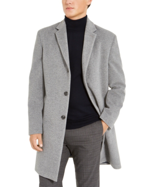 tommy hilfiger wool blend overcoat