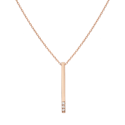 Shop Aurate Short Gold Bar Drop Necklace With Diamonds