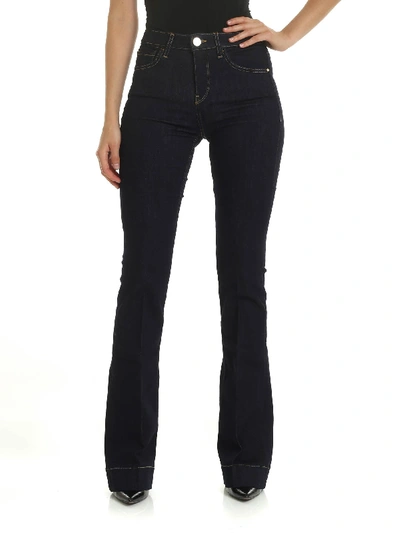 Shop Pinko Flora Flared Jeans In Stone