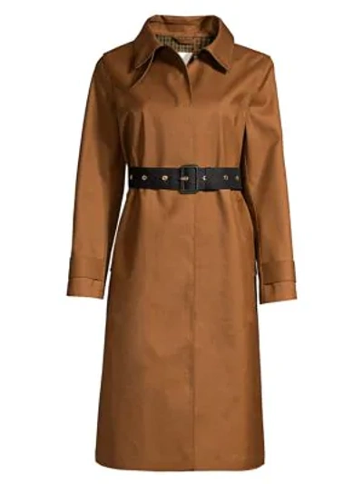 Shop Mackintosh Roslin Wool & Mohair Trench Coat In Brown