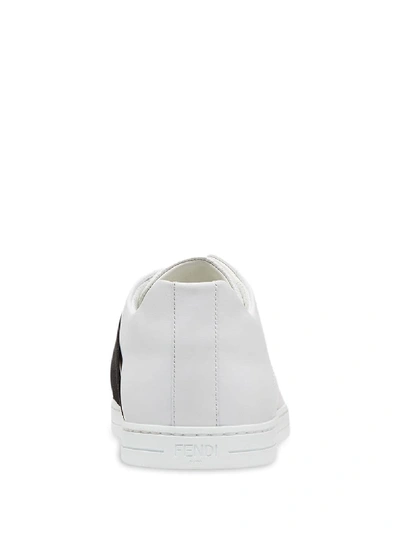 Shop Fendi Logo Leather Sneaker