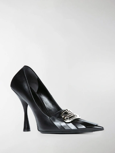 Shop Balenciaga Knife Shiny Leather Pumps