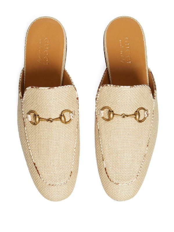 Gucci Men's Princetown Raffia Loafer In Neutrals | ModeSens