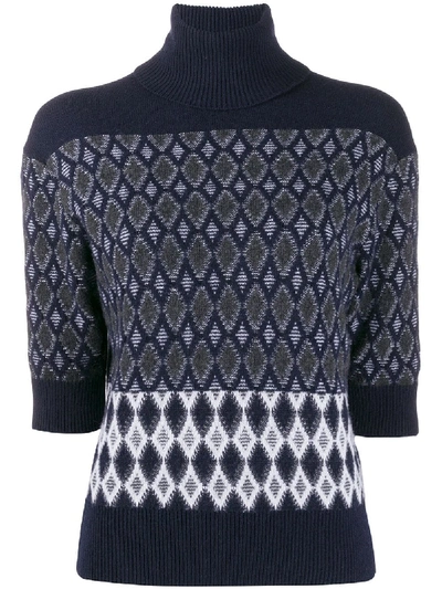 Shop Chloé Turtleneck Jumper In Blue