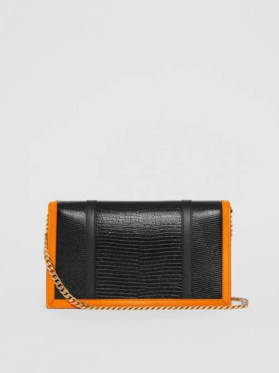 Shop Burberry Small Embossed Leather Tb Envelope Clutch In Tan