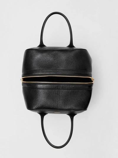 Shop Burberry Medium Lambskin Cube Bag In Black