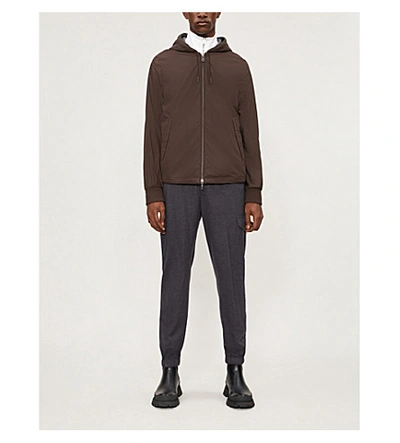 Shop Ermenegildo Zegna Reversible Shell And Cashmere Hooded Jacket In Brown