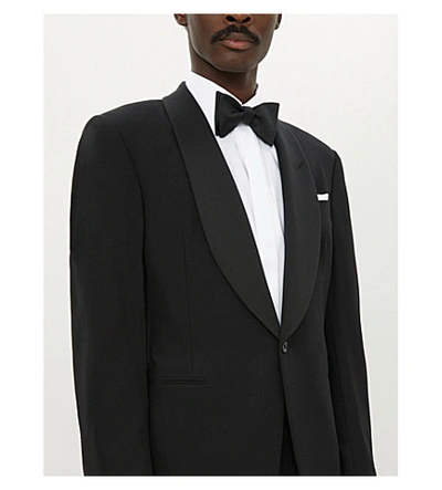 Shop Ralph Lauren Shawl-collar Regular-fit Wool Tuxedo In Black