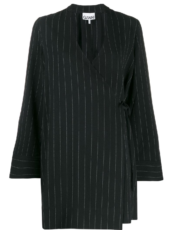 ganni heavy crepe blazer dress