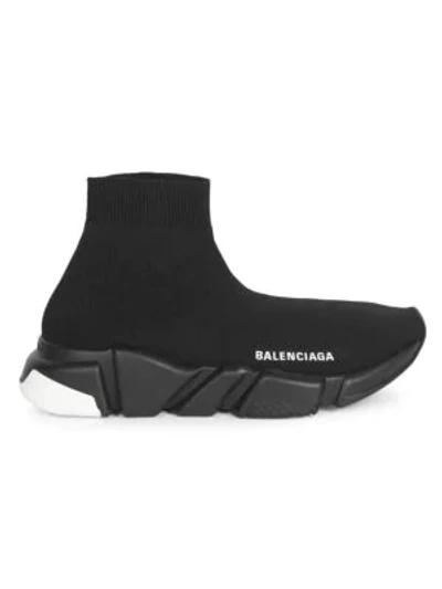 Shop Balenciaga Speed Sock Sneakers In Black White
