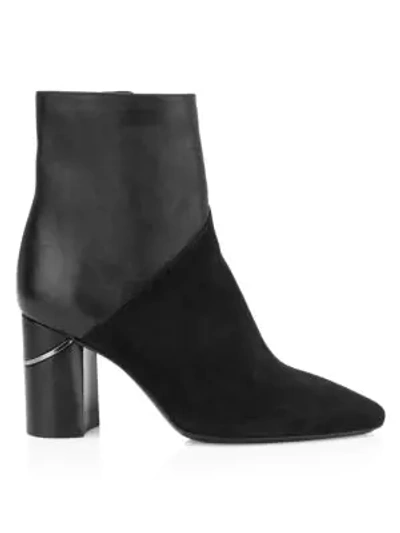 Shop Aquatalia Women's Palma Leather & Suede Ankle Boots In Black