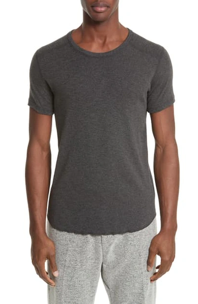 Shop Wings + Horns Ribbed Slub Cotton Slim Fit T-shirt In Heather Charcoal