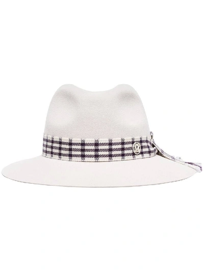 Shop Maison Michel Henrietta Check-ribbon Hat